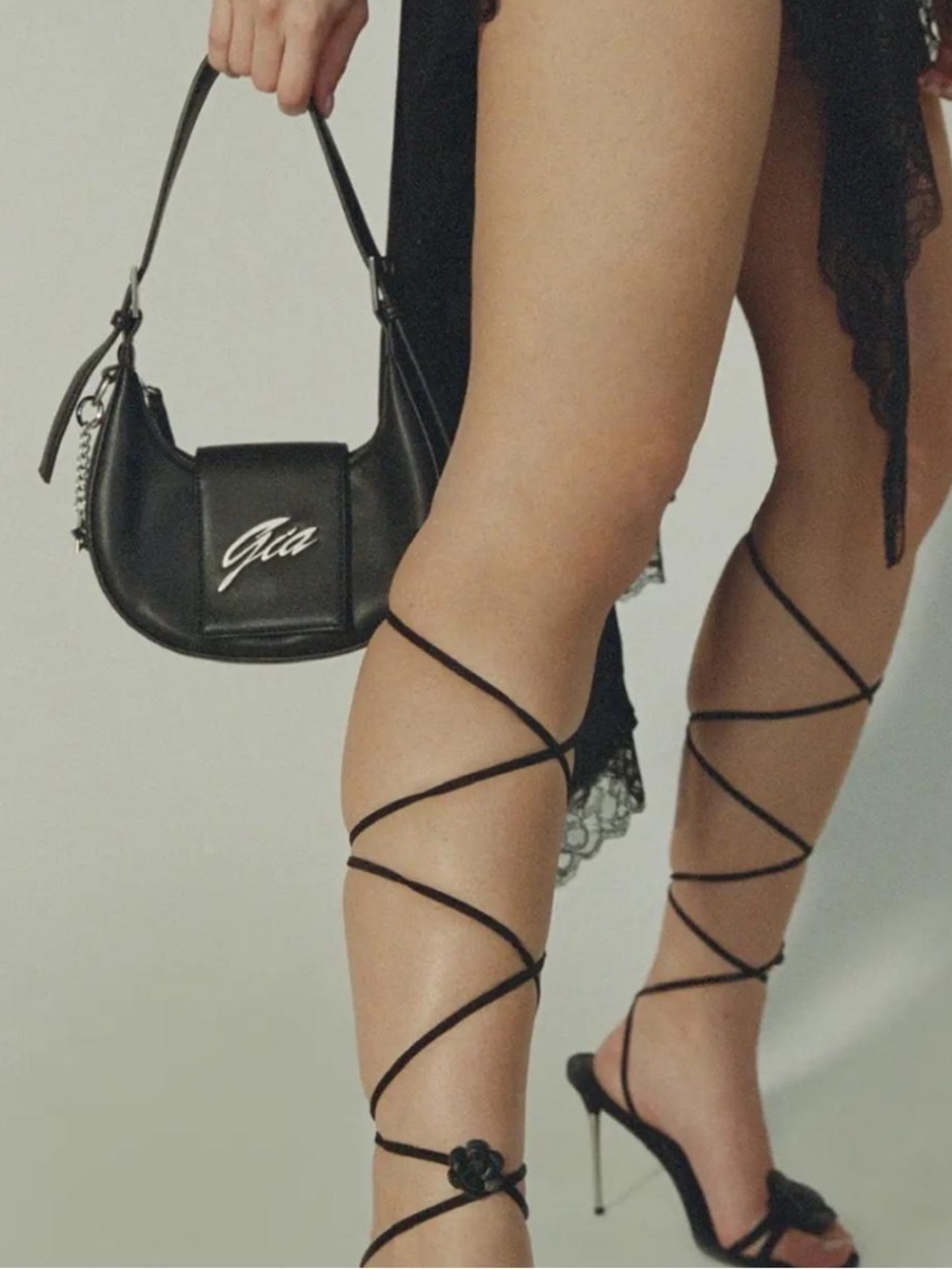 I.AM.GIA. Black leather Y2K shoulder bag - Picture 7 of 7